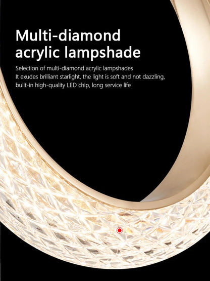 DecorBites™ Circle Ring LED Chandelier Light for Luxe Living Spaces