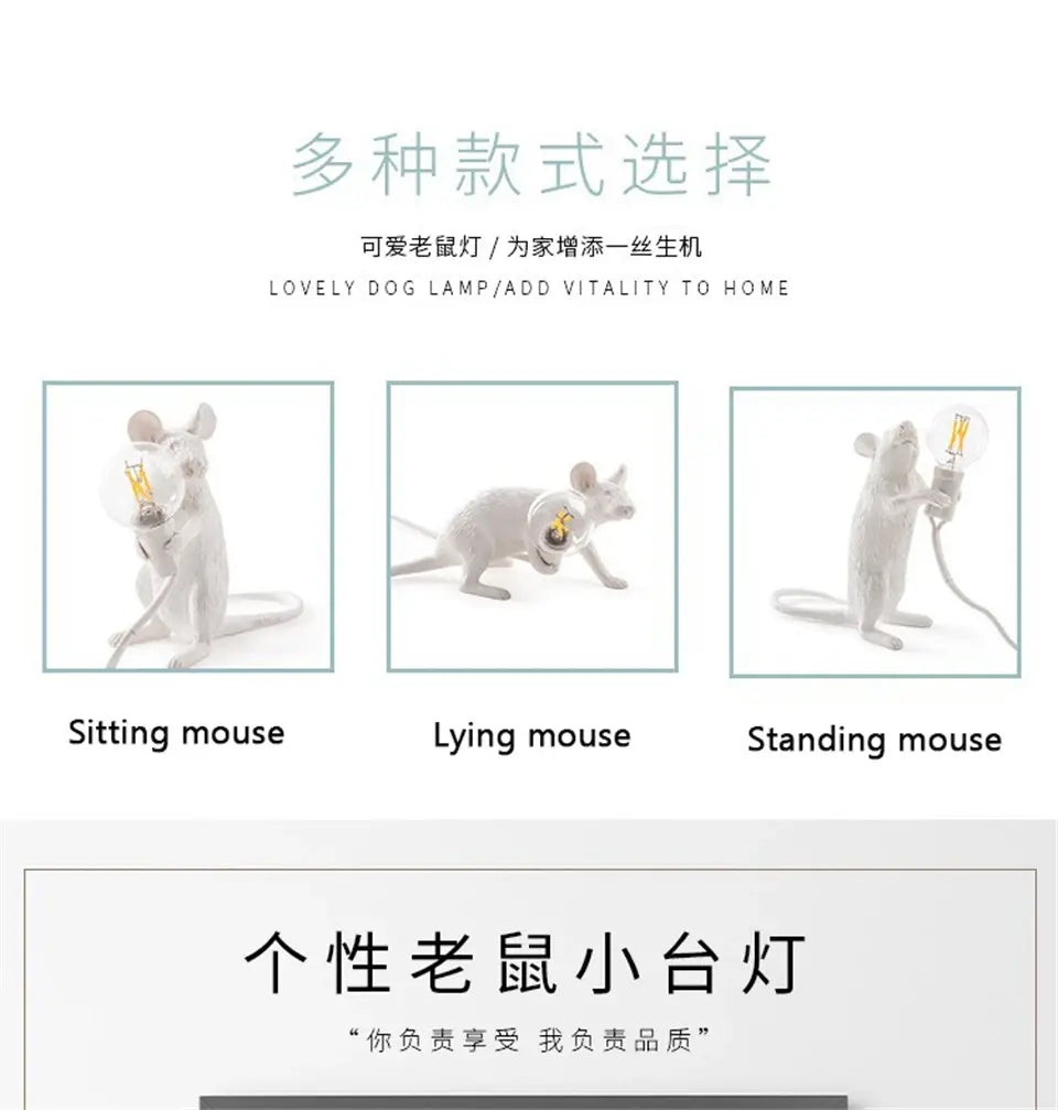 DecorBites™ Nordic Mouse LED Table Lamp