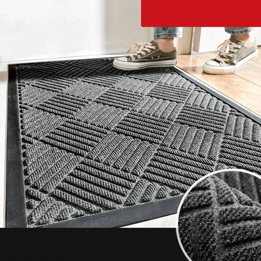 Decobites Large Rubber Indoor Outdoor Doormat | Durable Shoe Scraper Mat