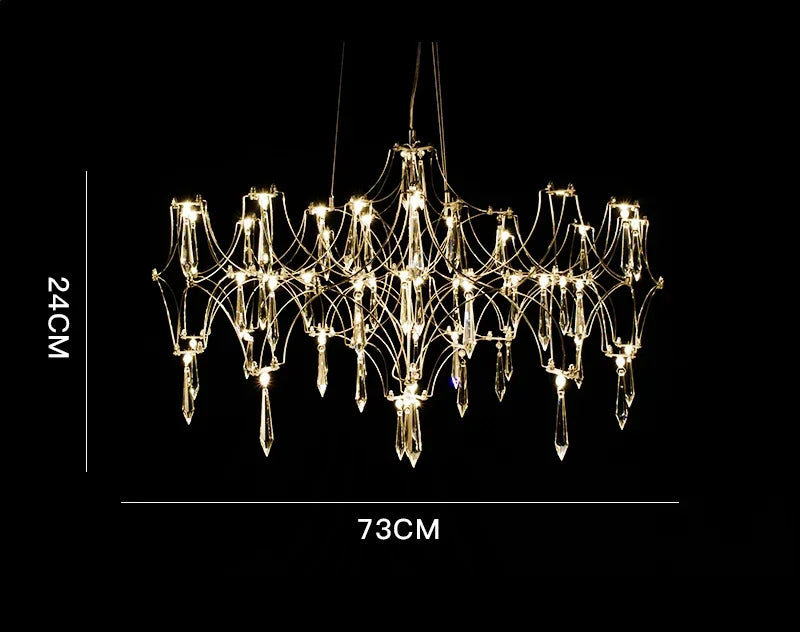 DecorBites™ Crystal Chandelier: Luxury Modern Starry Ceiling Light for Living Room, Bedroom, Restaurant
