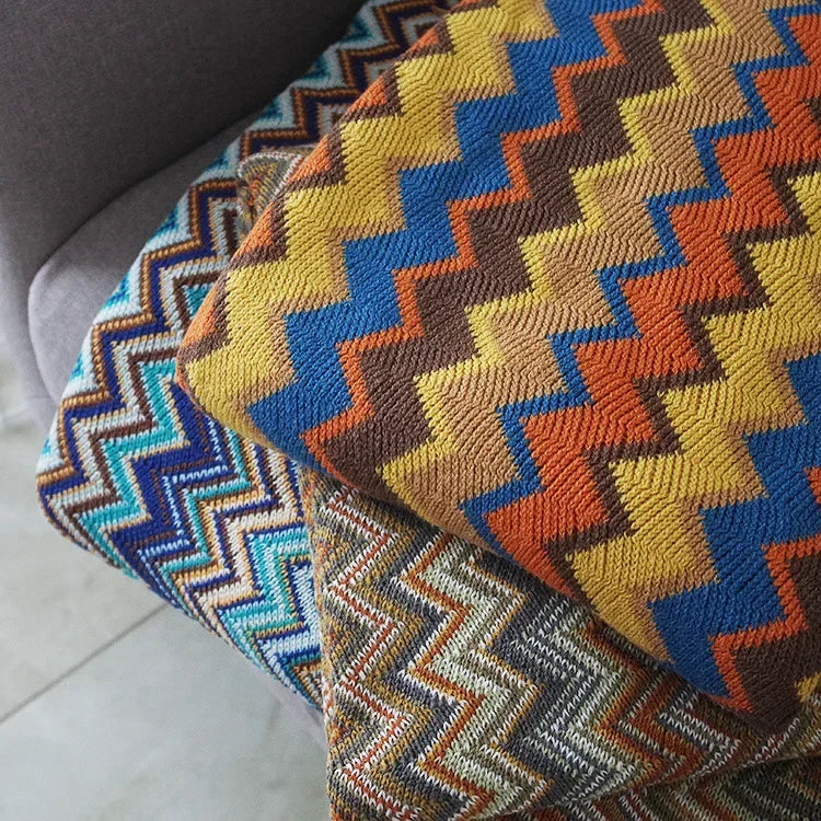 Manta de Sofá Rayada Tejida Decorbites™