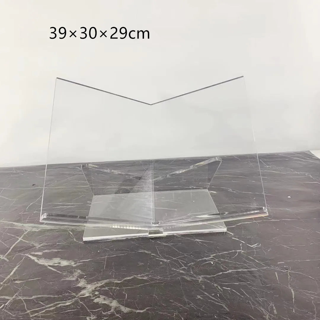 DecorBites™ Acrylic Geometric Bookshelf Magazine Rack Desktop Organizer Home Decor Storage