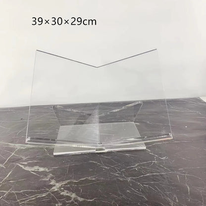 DecorBites™ Acrylic Geometric Bookshelf Magazine Rack Desktop Organizer Home Decor Storage