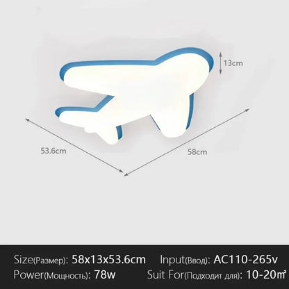 ثريا السقف LED على شكل طائرة من DecorBites™ لديكور غرفة الأطفال