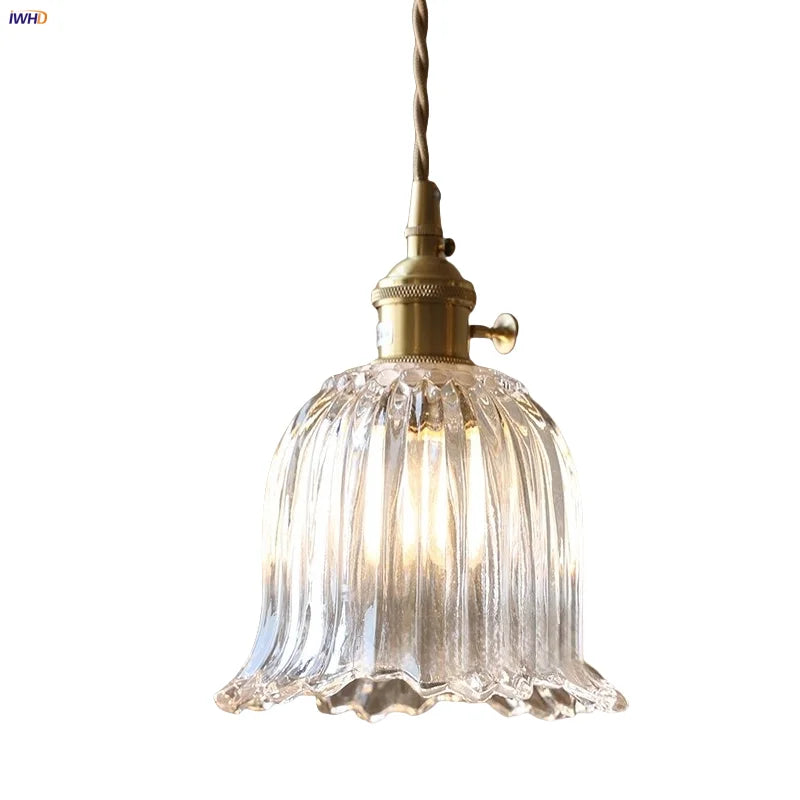 DecorBites™ Clear Glass LED Pendant Light: Modern Nordic Home Lighting Fixture