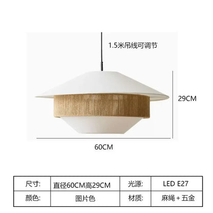 DecorBites™ Japanese Hemp Rope Chandelier for Kitchen, Bedroom, and Hotel - Minimalist Home Decor