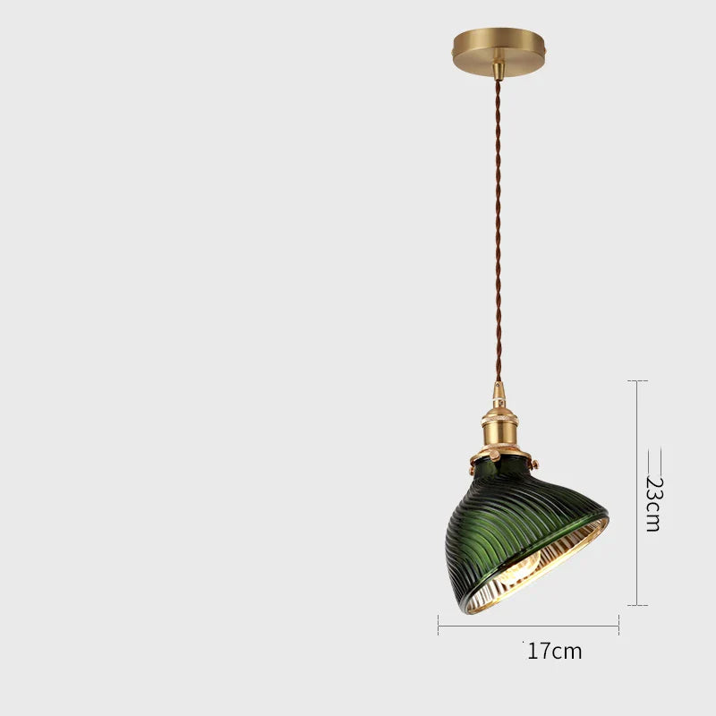 DecorBites™ Green Glass LED Pendant Lights for Indoor Lighting in Home, Living Room, Bar & Coffee