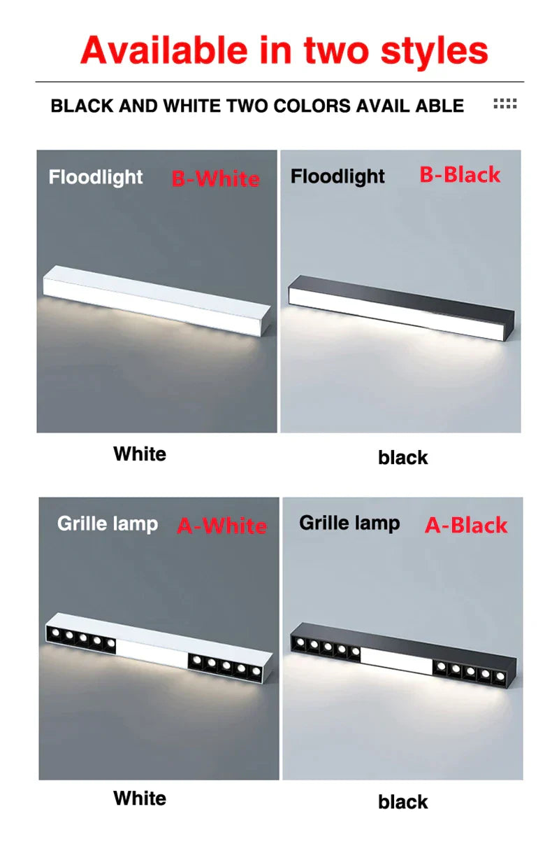 Lámpara de techo lineal LED DecorBites™ para sala de estar, comedor y dormitorio - Diseño minimalista