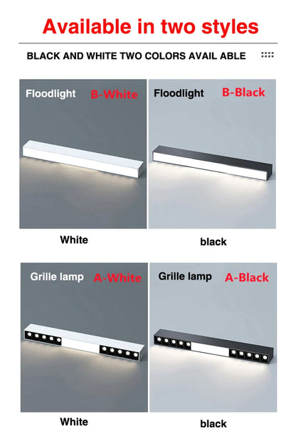Lámpara de techo lineal LED DecorBites™ para sala de estar, comedor y dormitorio - Diseño minimalista