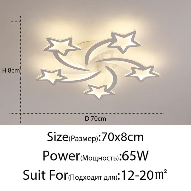 DecorBites™ LED Acrylic Chandelier with Remote for Bedroom Dining Living Room Lighting