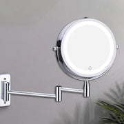Espejo de Maquillaje con Luz LED Decorbites™ de 10X de Aumento, Doble Cara con Atenuación Táctil