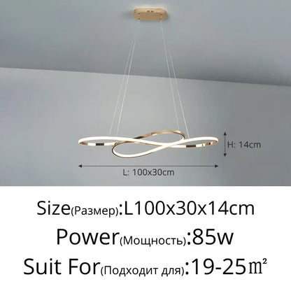 Nordic Minimalist Metal Pendant Light Chandelier