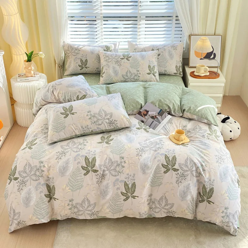 غطاء لحاف فردي قطني من DecorBites™ - غطاء لحاف لطيف على البشرة لسرير كينج فردي