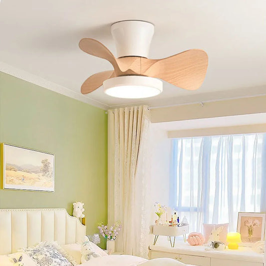 Ventilador de techo pequeño con luz LED y control remoto DecorBites™ de 22" para habitación infantil