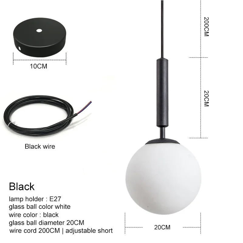 DecorBites™ Gold Glass Ball Pendant Lamp for Luxurious Dining Room & Bedroom Decor