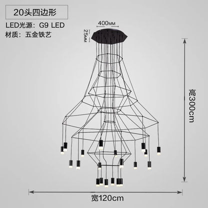 DecorBites™ Designer Nordic Ceiling Chandelier for Home Decor and Living Room Lighting