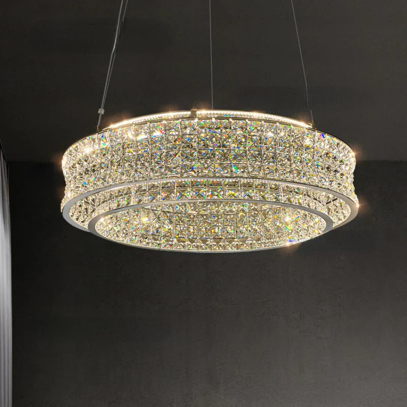 DecorBites™ K9 Crystal Luxury Chandelier for Restaurant Bar Hotel LED Lamps