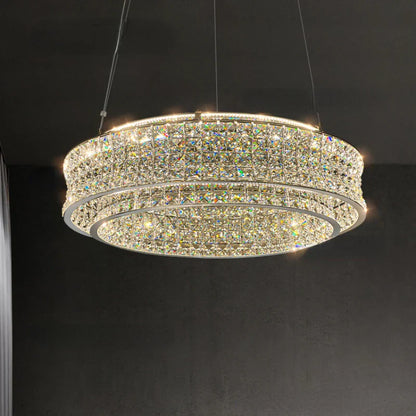 DecorBites™ K9 Crystal Luxury Chandelier for Restaurant Bar Hotel LED Lamps