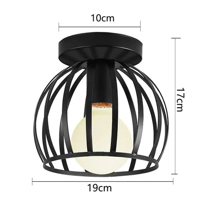 DecorBites™ Industrial LED Ceiling Light: Modern Retro Loft Plafonniers for Living Room Kitchen Cage Home Decor