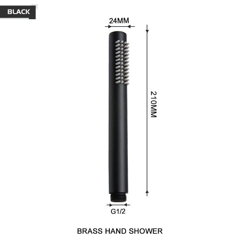 DecorBites™ Brass Handheld Shower Head in Brushed Golden Finish