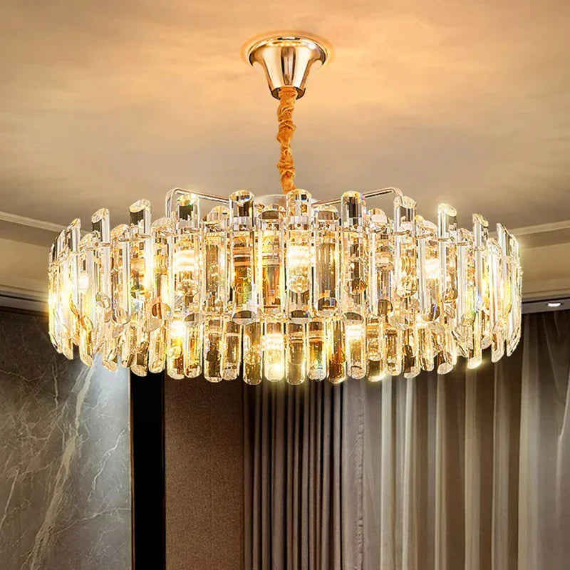 DecorBites™ Crystal Chandelier Pendant Light for Living Room Dining Room Ceiling Lighting