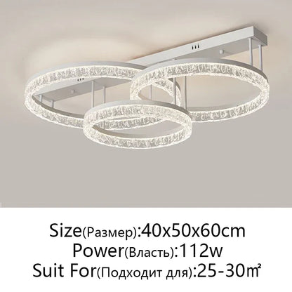 DecorBites™ LED Ring Chandelier with Remote Control - Modern Ceiling Lamp for Home Décor