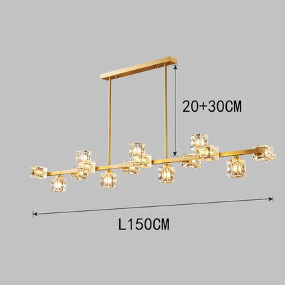 DecorBites™ Crystal Chandelier: Elegant Ceiling Light for Living & Dining Room, Luxury Pendant Lamp
