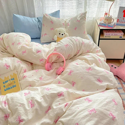 طقم لحاف قطني مريح مطبوع عليه رسوم متحركة من DecorBites™ للبالغين