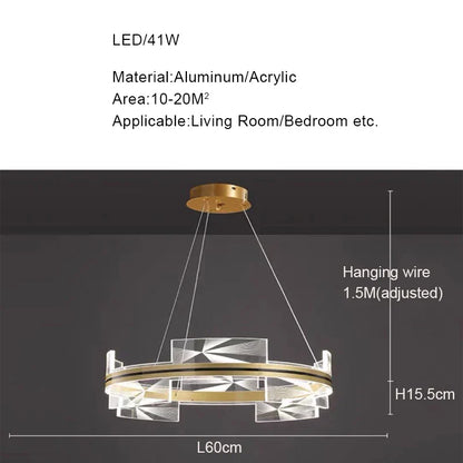 DecorBites™ Gold LED Pendant Lights Modern Living Room Dining Kitchen Bar Decor Lighting