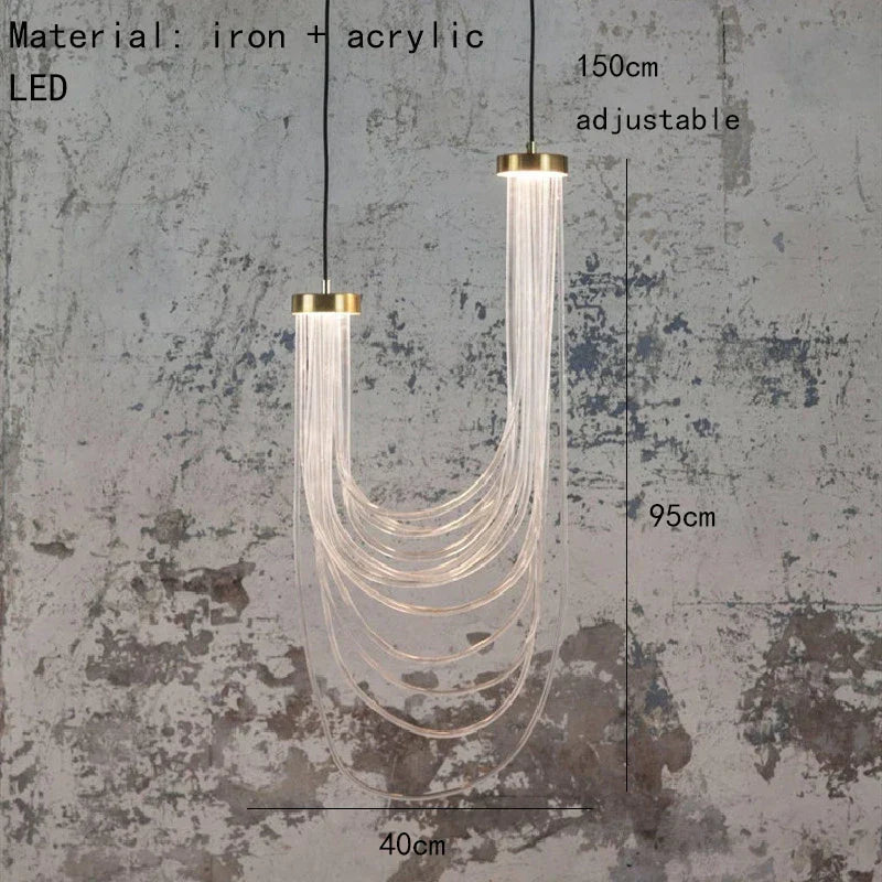 DecorBites™ LED Acrylic Pendant Light for Bedroom and Dining Room