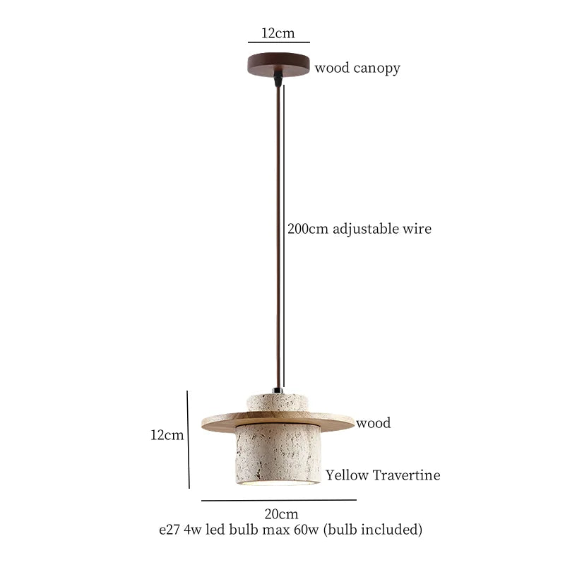 Decorbites™ LED Gelbe Travertin-Hängeleuchte für Vintage-Heimdekoration