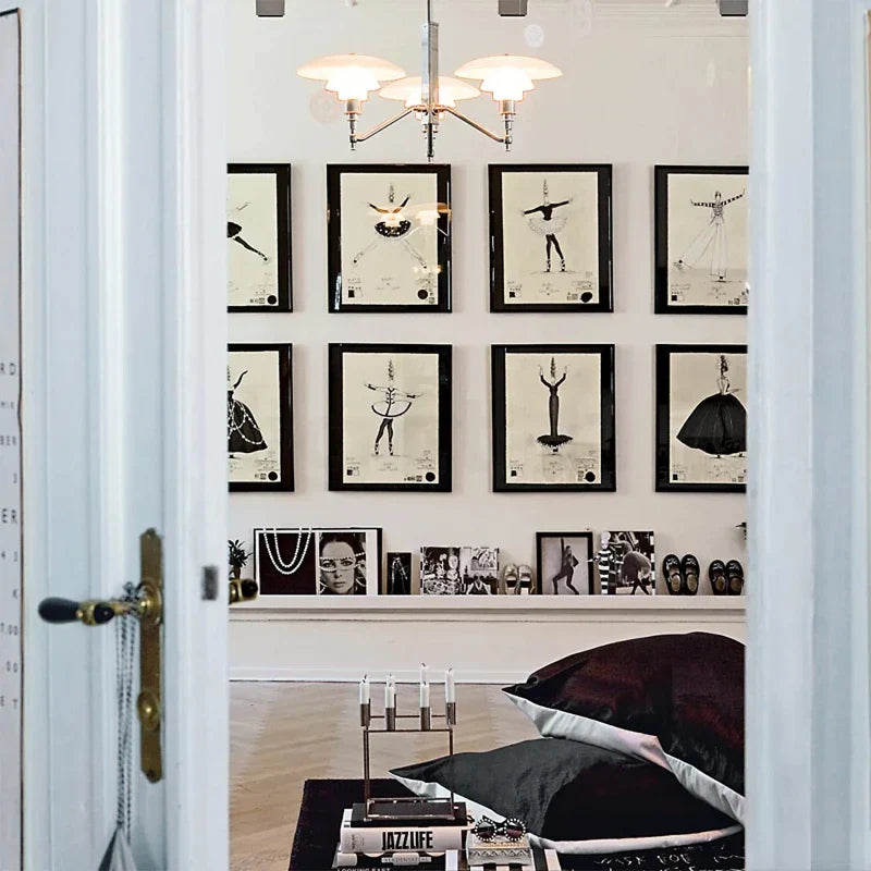 DecorBites™ Lotus Glass Chandelier PH Pendant Light Classic Nordic Dining Room Bedroom Lamp