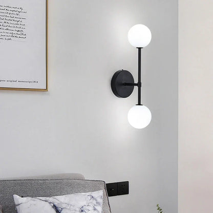 DecorBites™ Frosted Glass Ball LED Wall Sconce - Indoor Home Lighting Fixture