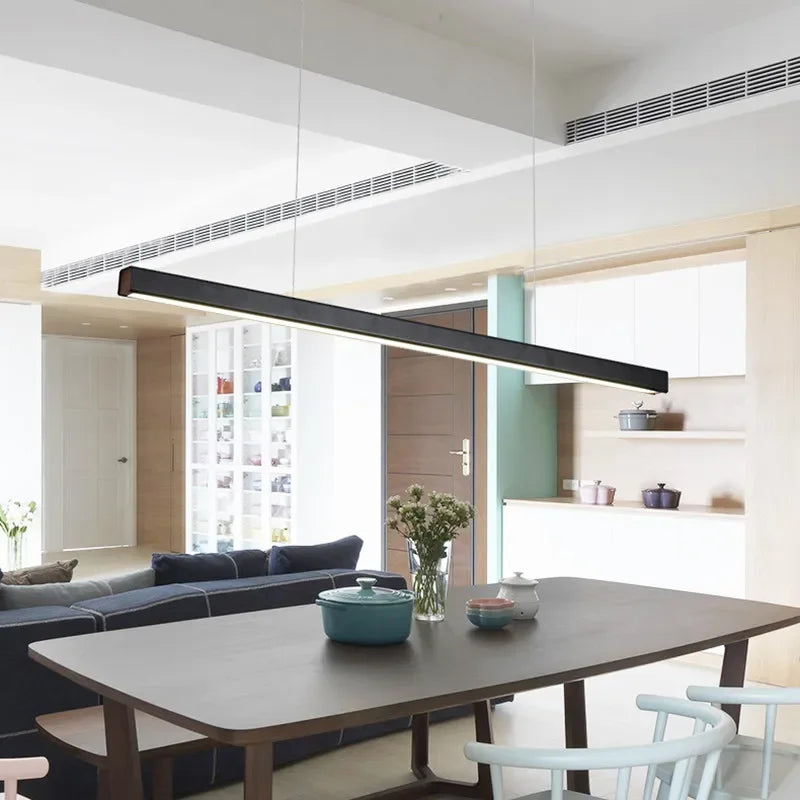 White Black Linear Pendant