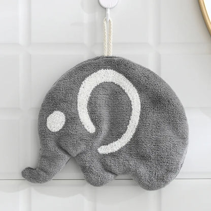 DecorBites™ Elephant Hippo Microfiber Children's Hand Towel