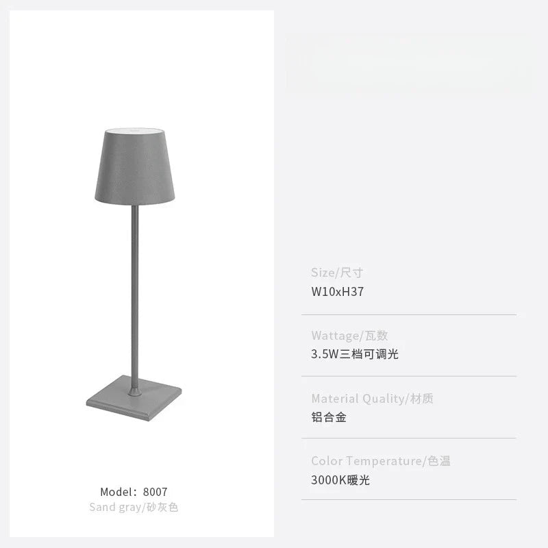 DecorBites™ LED Touch Table Lamp for Home, Office, or Hospitality with USB Charging