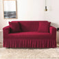 Decobites Plush Sofa Cover: 3D Thick Stretch Slipcover for Cozy Couch Protection