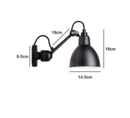 DecorBites™ Industrial Iron Swing Arm Wall Lamp for Bedroom, Living Room, Office Decor