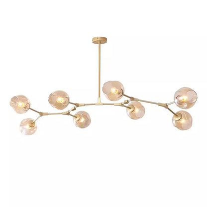 Modern Nordic Glass Pendant Light in Painted Metal