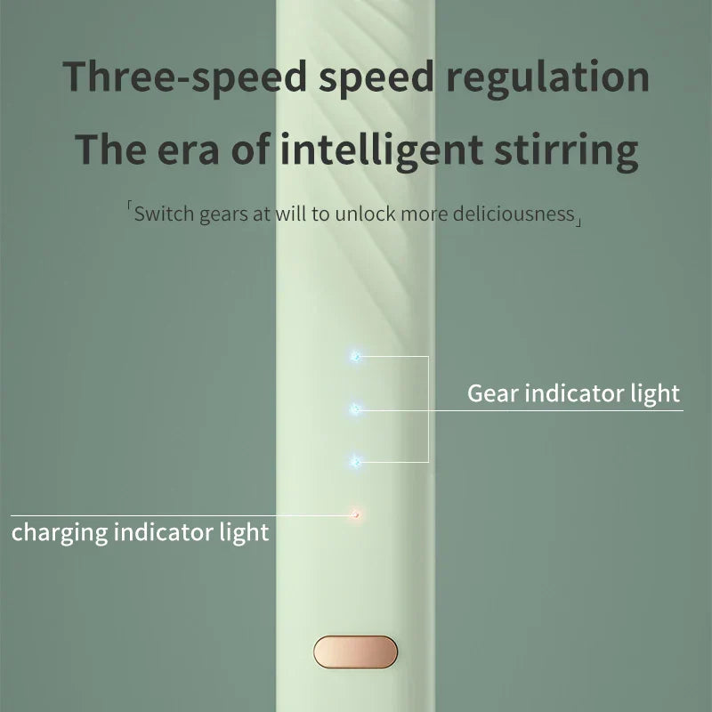 DecorBites™ Electric Milk Frother 3 Speeds Coffee Mixer Egg Beater Foam Maker