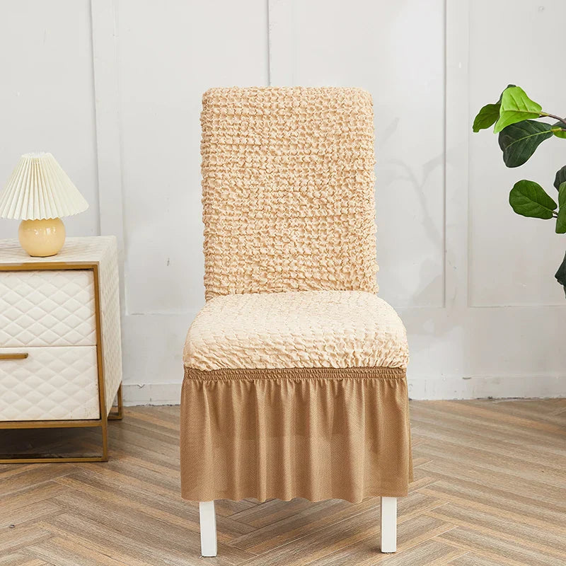 Decobites Stretch Solid Chair Cover Protector - Wrinkle-Resistant, Premium Quality