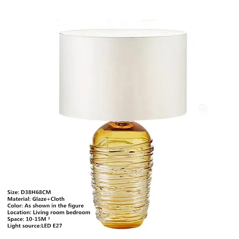 Decorbites™ Glas-Tischleuchte - Nordisches modernes Design für Wohnzimmer, Schlafzimmer, Hotel