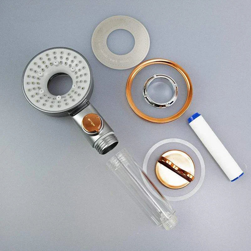 DecorBites™ Dual Switch Shower Head, High Pressure, Beauty Transparent Handle, Stop Button