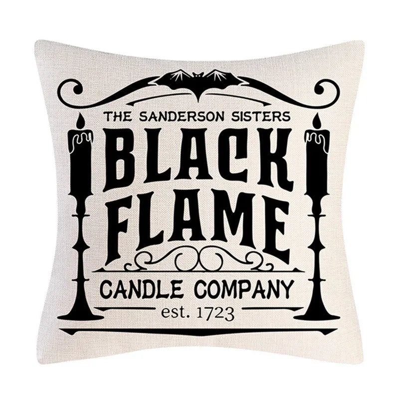 DecorBites™ Halloween Linen Cushion Cover for Living Room Decor and Sofa - Trick or Treat