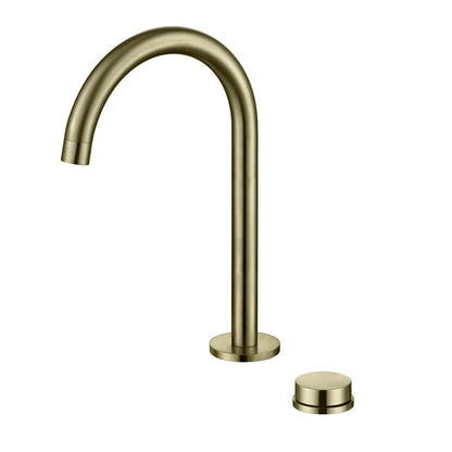 DecorBites™ Brushed Gold Black Basin Faucet - 360 Rotating Widespread Bathroom Sink Tap