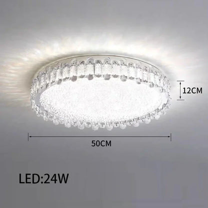 DecorBites™ Crystal LED Ceiling Chandelier: Modern Dimmable Lighting Fixture for Stylish Home Decor
