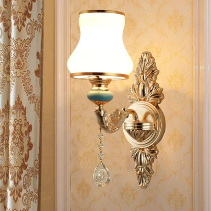 Aplique de pared de cristal DecorBites™ para dormitorio, lámpara de interior moderna de estilo europeo