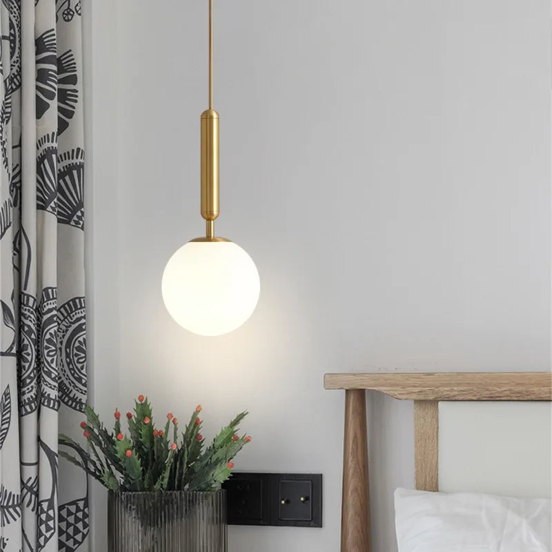 DecorBites™ Glass Ball Pendant Light for Dining Room & Bedroom Decor