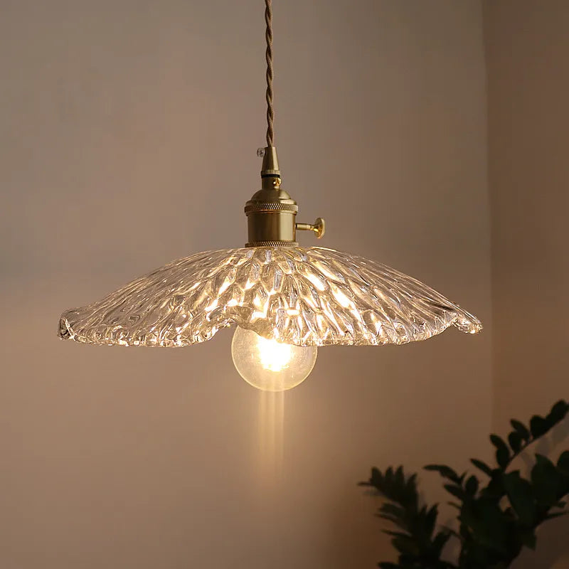 DecorBites™ Green Glass LED Pendant Light - Nordic Modern Copper Luminaire Suspendu