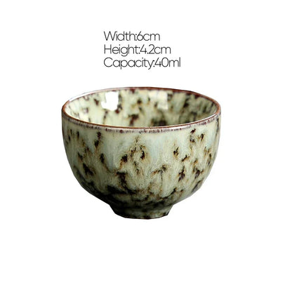 1pcs Mini Tea Bowl Kiln Transformation Ceramic Tea Cup Chinese Kung Fu Teacup Espresso Coffee Cups Household Afternoon Teacups